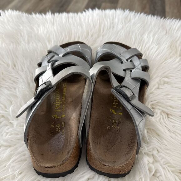 Papillio Metallic Silver Strappy Sandals Size 39 - Picture 3 of 8